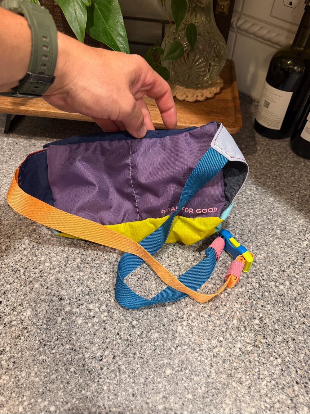 Cotopaxi Colorblock Fanny Pack - Teal, Navy & Yellow - Picture 2 of 2